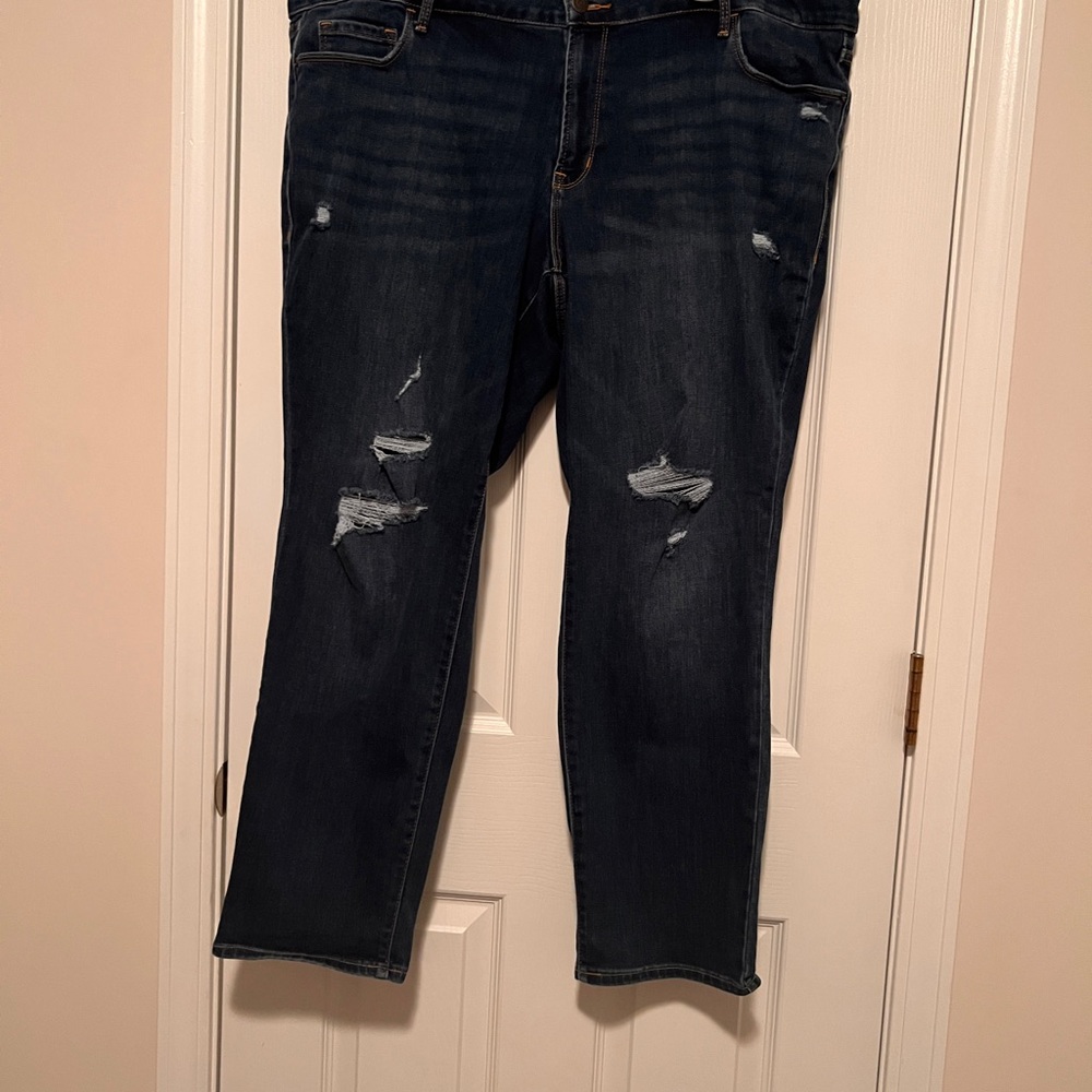 Old Navy Mid-Rise Power Slim Straight Leg Jeans